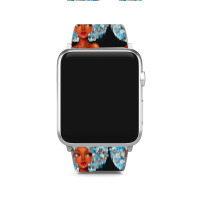 Womens Grey Blue Flowers Afro Hair Black Woman Diabetes Warrior Apple Watch Band | Artistshot