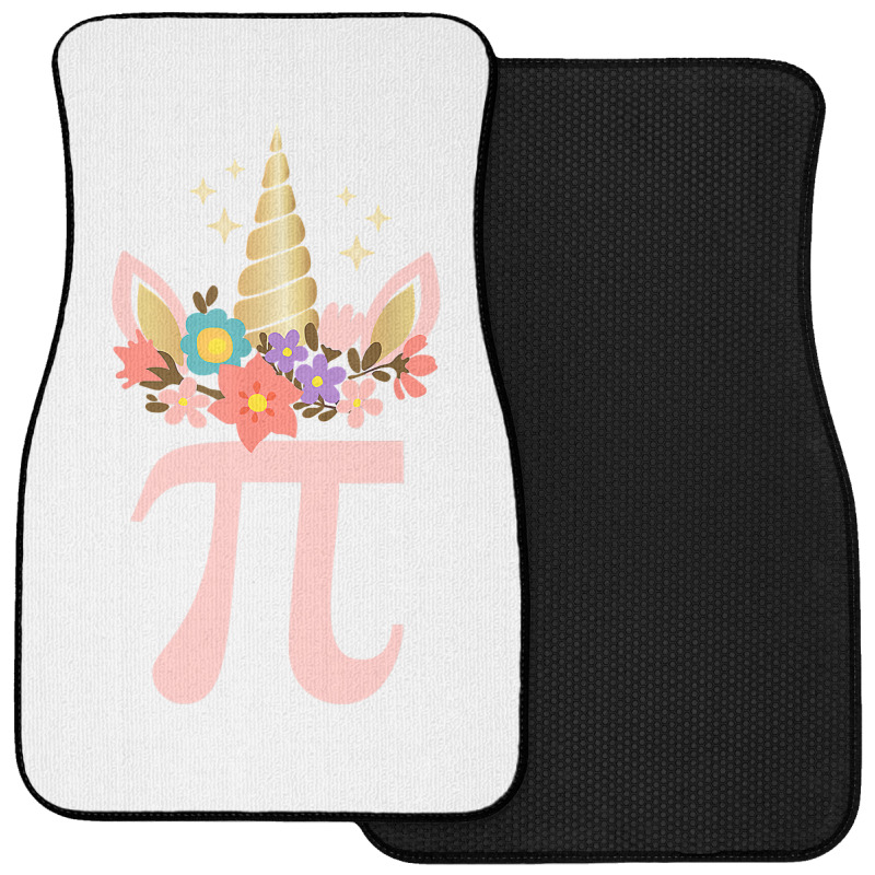 Cute Unicorn Face Pi Day  Girls Women Math Geek Front Car Mat | Artistshot