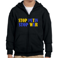 Stop Putin Stop War Youth Zipper Hoodie | Artistshot