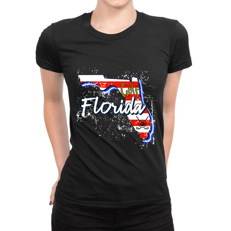 Florida Golf Ladies Fitted T-Shirt by laurynvanhoose | Artistshot