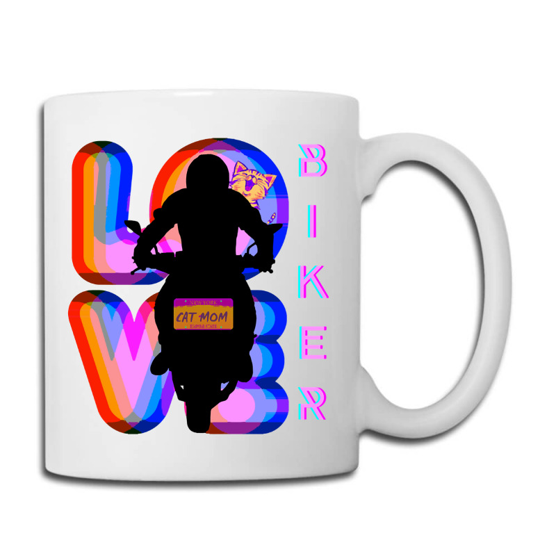 Biker And Best Rainbow Cat Mom Motorcycle Rider Coffee Mug | Artistshot