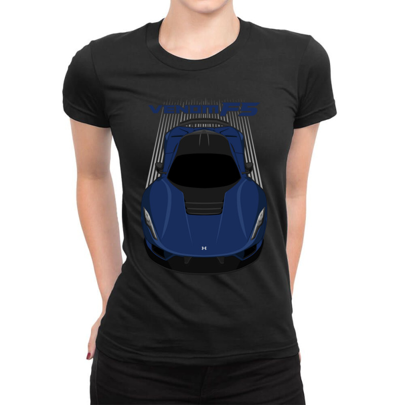 Hennessey Venom F5 Blue Ladies Fitted T-Shirt by GeorgieUnsicker | Artistshot