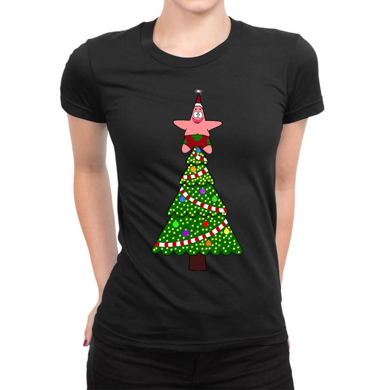 Patrick Christmas Star Ladies Fitted T-Shirt by Sierra Dennis | Artistshot