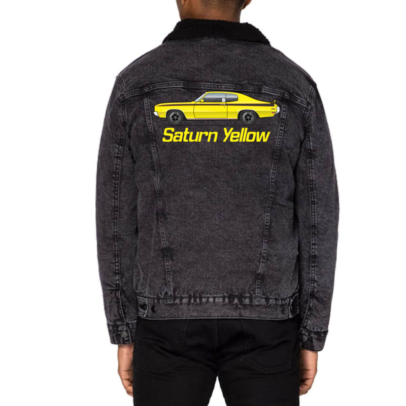 Colors Saturn Yellow Unisex Sherpa-Lined Denim Jacket by FeytenJoreto | Artistshot