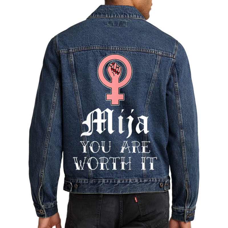 Womens Latinx Latina Empowerment Brave Strong Latina Power Feminist Men Denim Jacket by BRANDONARKER | Artistshot