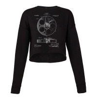 Film Reel Patent - Classic Cinema Art - Blueprint Cropped Sweater | Artistshot