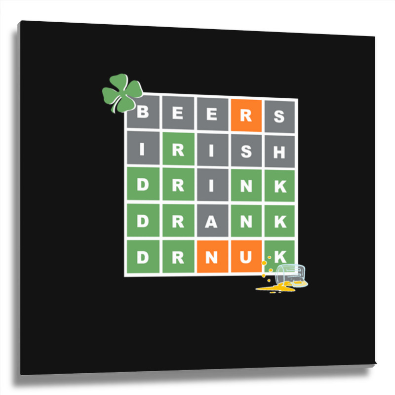 Wordle St Patricks Day Metal Print Square | Artistshot