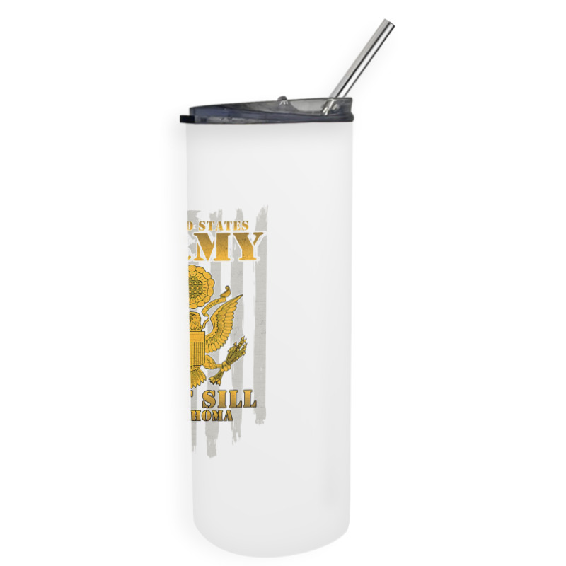 Fort Sill Oklahoma Us Army American Flag Vintage Retro Gift Skinny Tumbler | Artistshot