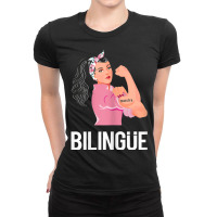 Womens Maestra Bilingue Bilingual Spanish Teacher Gifts Ladies Fitted T-shirt | Artistshot