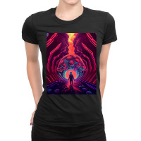 Cyberpunk Futuristic Dystopian World Ladies Fitted T-shirt | Artistshot