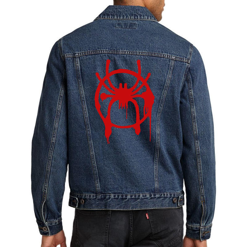 Miles Morales Spider Spray Paint Men Denim Jacket | Artistshot