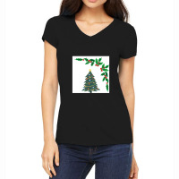 Christmas Tree And Lights Design Women's V-neck T-shirt | Artistshot