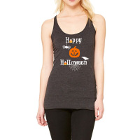 Happy Halloween  Candy Pumpkin Spider Crow Fun Tshirt Racerback Tank | Artistshot