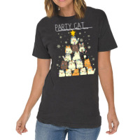 Funny Party Cat Vintage T-shirt | Artistshot