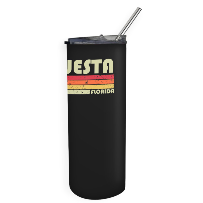 Tequesta Fl Florida City Home Roots Retro 70s 80s Skinny Tumbler | Artistshot