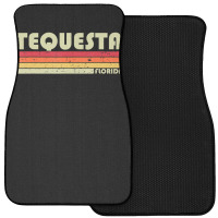 Tequesta Fl Florida City Home Roots Retro 70s 80s Front Car Mat | Artistshot