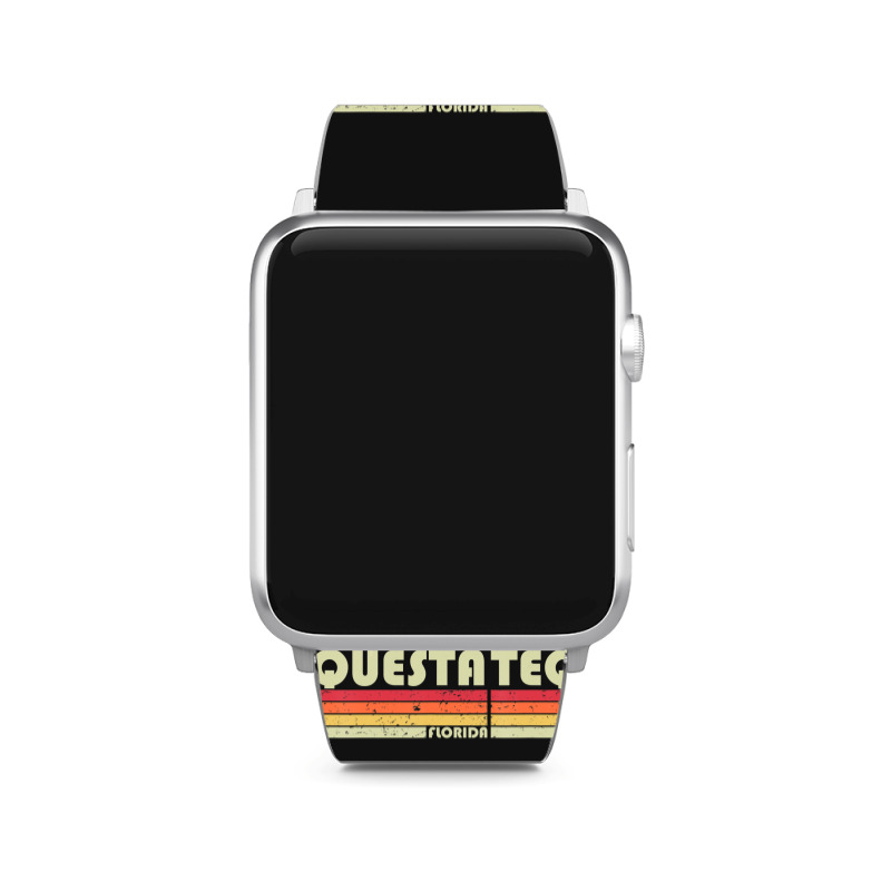 Tequesta Fl Florida City Home Roots Retro 70s 80s Apple Watch Band | Artistshot