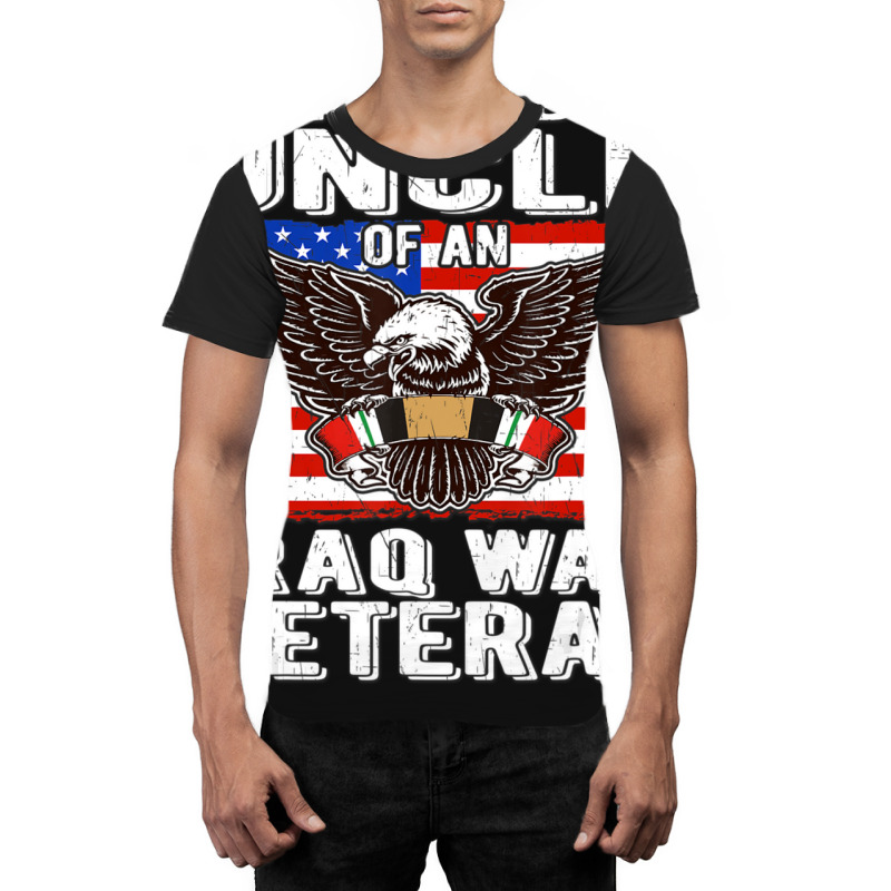 Limited Edition Mens Proud Uncle Of Iraq Veteran Patriotic Military Fa Graphic T-shirt by yumgaugeteuda | Artistshot