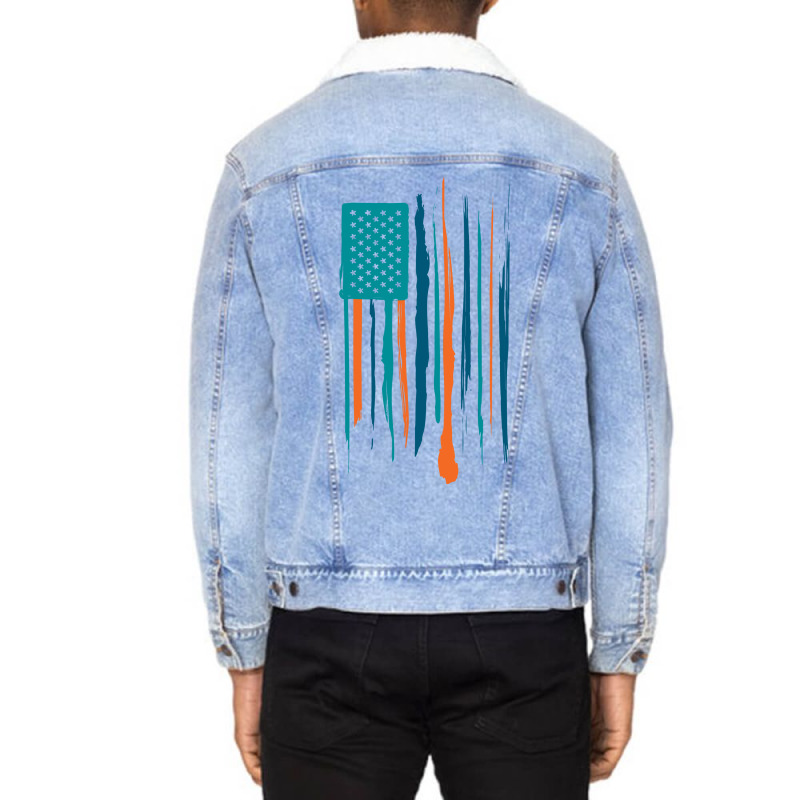 Miami Dolphins Unisex Sherpa-lined Denim Jacket | Artistshot