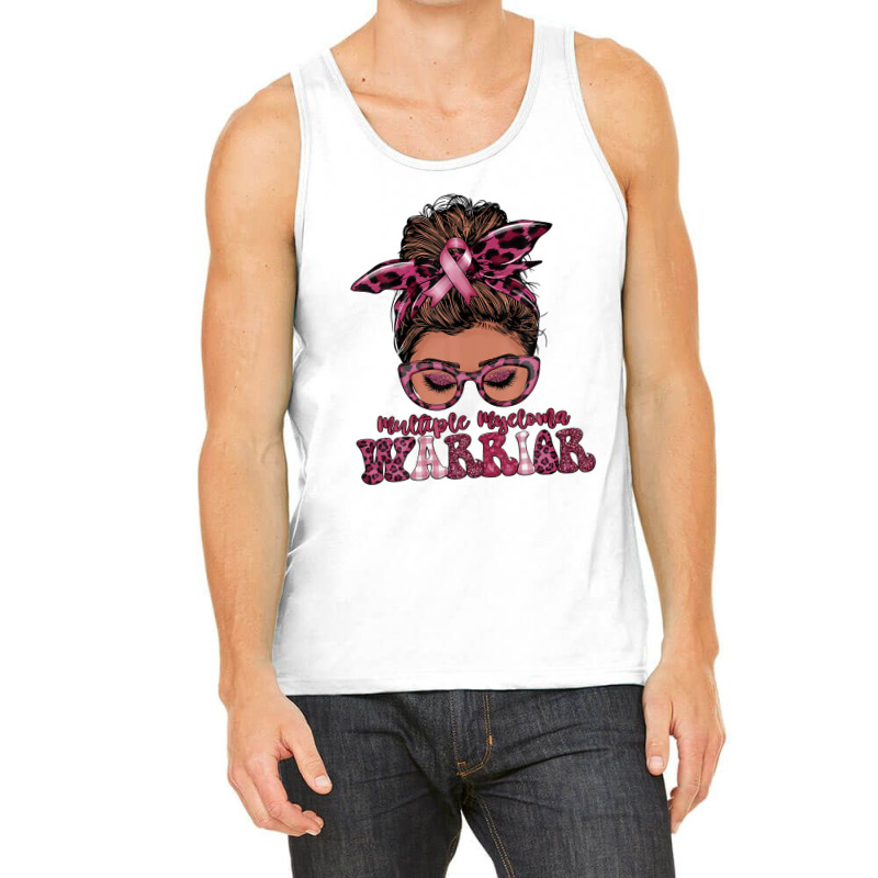 Black Women Messy Bun Multiple Myeloma Warrior Gifts Tank Top | Artistshot