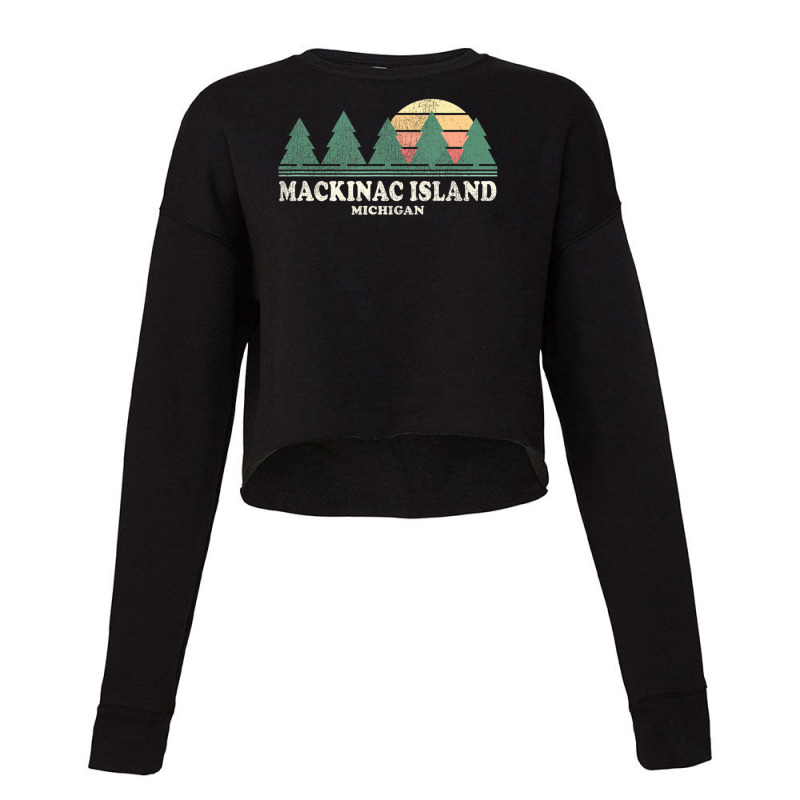 Mackinac Island Mi Vintage Throwback Retro 70s Cropped Sweater by michaelyounger19 | Artistshot