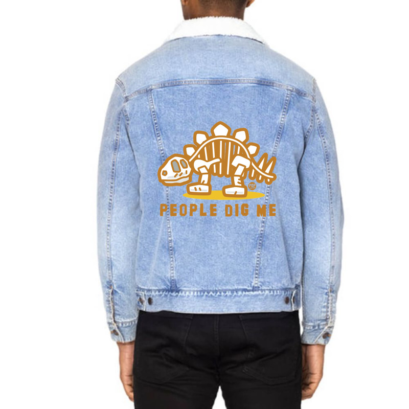 People Dig Me Unisex Sherpa-Lined Denim Jacket by Crews Micki | Artistshot