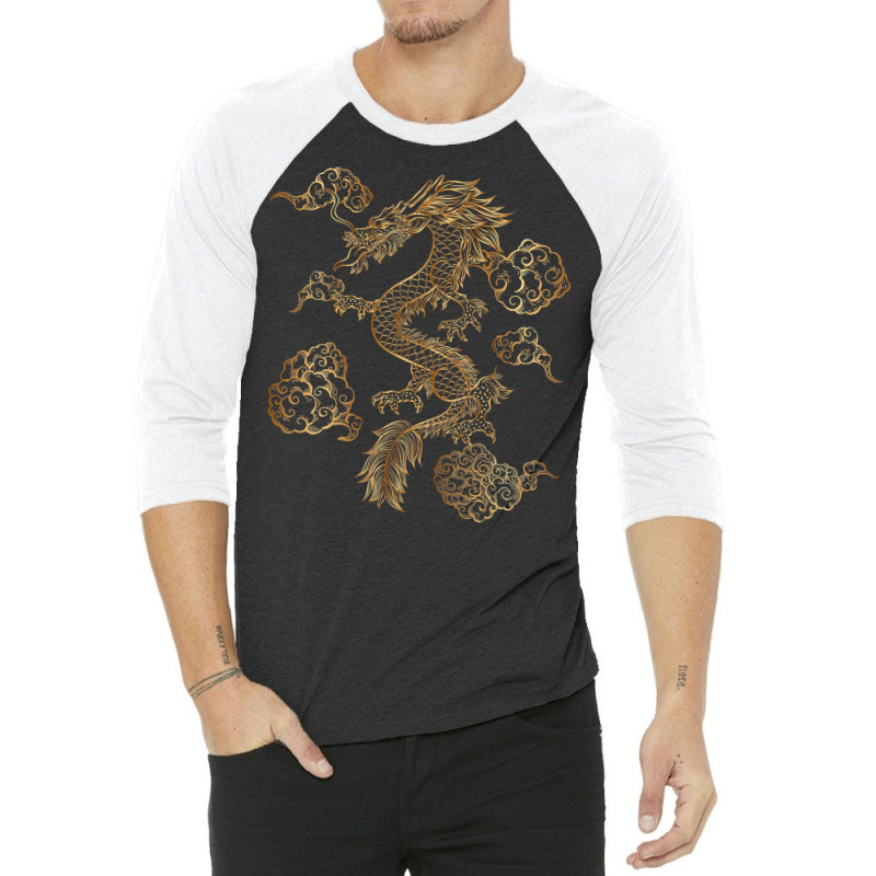 Traditional Chinese Dragon Symbol Of Power And Strength T Shirt 3/4 Sleeve Shirt | Artistshot