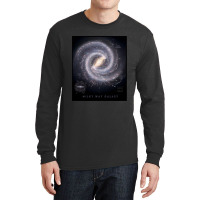 Milky Way Galaxy Map Hd Long Sleeve Shirts | Artistshot