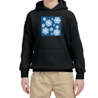 Limited Edition Dreidel Paper Snowflakes - Happy Hanukkah - Dark Blue Youth Hoodie | Artistshot