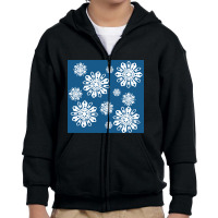 Limited Edition Dreidel Paper Snowflakes - Happy Hanukkah - Dark Blue Youth Zipper Hoodie | Artistshot