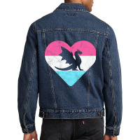 Trending Retro Vintage Dragon Gift Men Denim Jacket | Artistshot