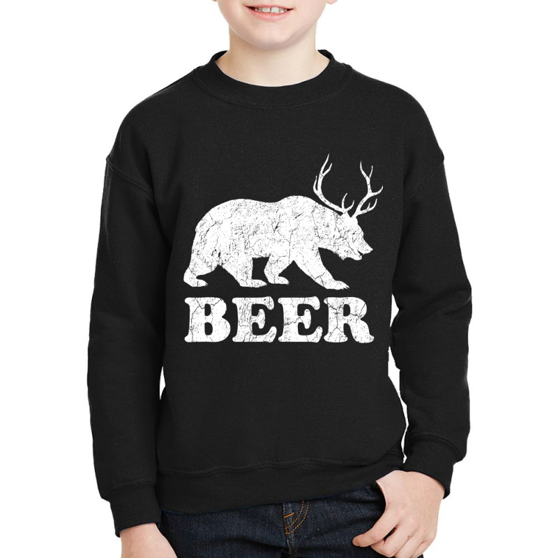 Beerbeardeerfunnygiftforbeerloversdrinkersmenwomen Youth Sweatshirt | Artistshot