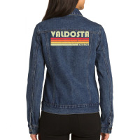 Valdosta Ga Georgia City Home Roots Retro 70s 80s Ladies Denim Jacket | Artistshot