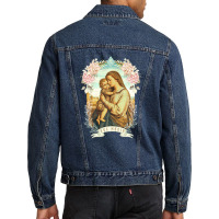 Ave Maria Schubert Latin Mass Blessed Mother Mary Hail Men Denim Jacket | Artistshot