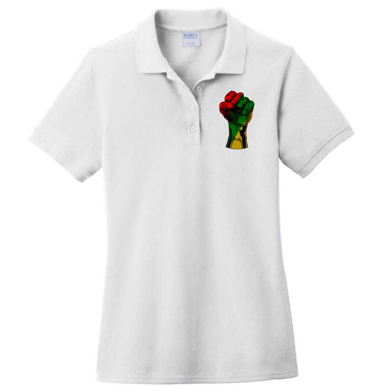 Black History Month Fist Gift Women Men Kids Pullover Ladies Polo Shirt by Rhonda | Artistshot