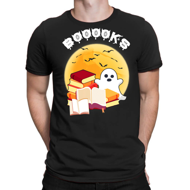 Boooks Ghost Reading Books Halloween Costume Funny Gift T-shirt | Artistshot