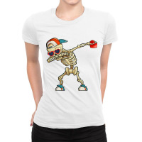 Dabbing Skeleton Valentine Day Love Heart Glasses Boys Mens Ladies Fitted T-shirt | Artistshot