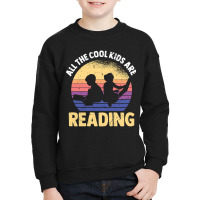 Limited Edition All The Cool Kids Are Reading Book Vintage Reto Youth Sweatshirt | Artistshot