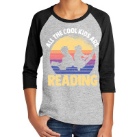 Limited Edition All The Cool Kids Are Reading Book Vintage Reto Youth 3/4 Sleeve | Artistshot