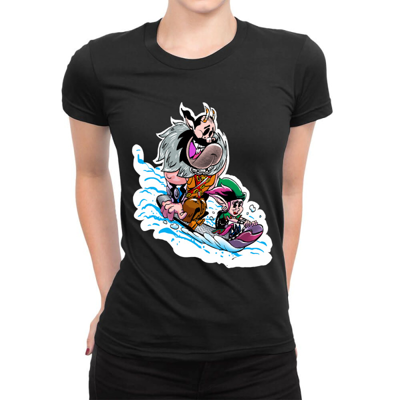 Hot Trend Grumpus And Kandi Snowboarding Ladies Fitted T-shirt | Artistshot