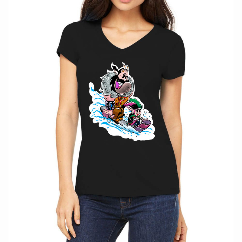 Hot Trend Grumpus And Kandi Snowboarding Women's V-neck T-shirt | Artistshot