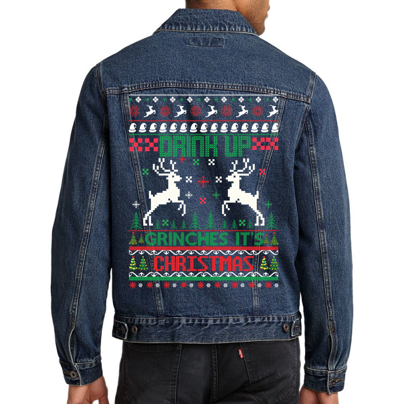 Hot Trend Drink Up Grinches, Love From The Christmas Grinch. Men Denim Jacket by Milne Charlton | Artistshot