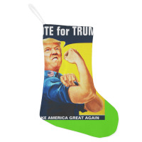 Donald Trump Rosie The Riveter 2016 Build A Wall Holiday Stocking | Artistshot