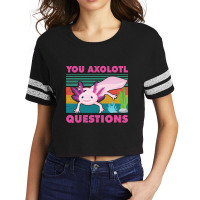 You Axolotl Questions Graphic Walking Fish Scorecard Crop Tee | Artistshot