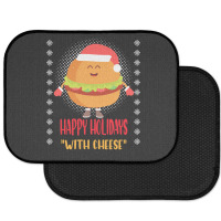 Trending Happy Holidays With Cheese Shirt Christmas Cheeseburger Gift- Rear Car Mat | Artistshot