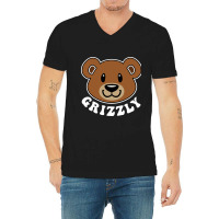 Cute Bear Grizzly Cool V-neck Tee | Artistshot