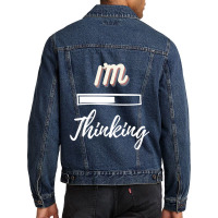 Im Thinking Please Wait Funny Humorous Gifts Idea Fitted Men Denim Jacket | Artistshot