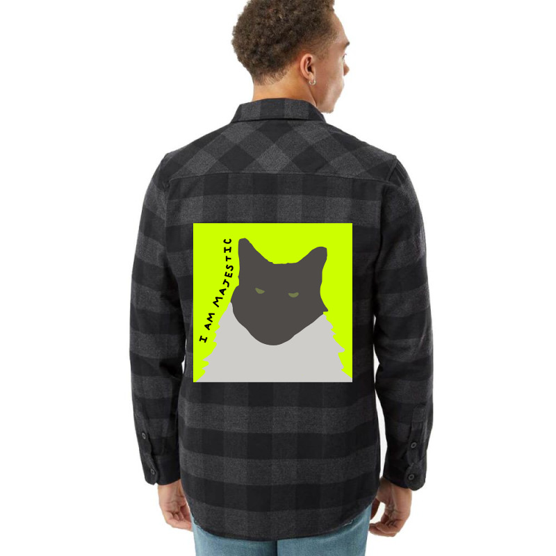 I Am Majestic Abstract Cat Flannel Shirt | Artistshot