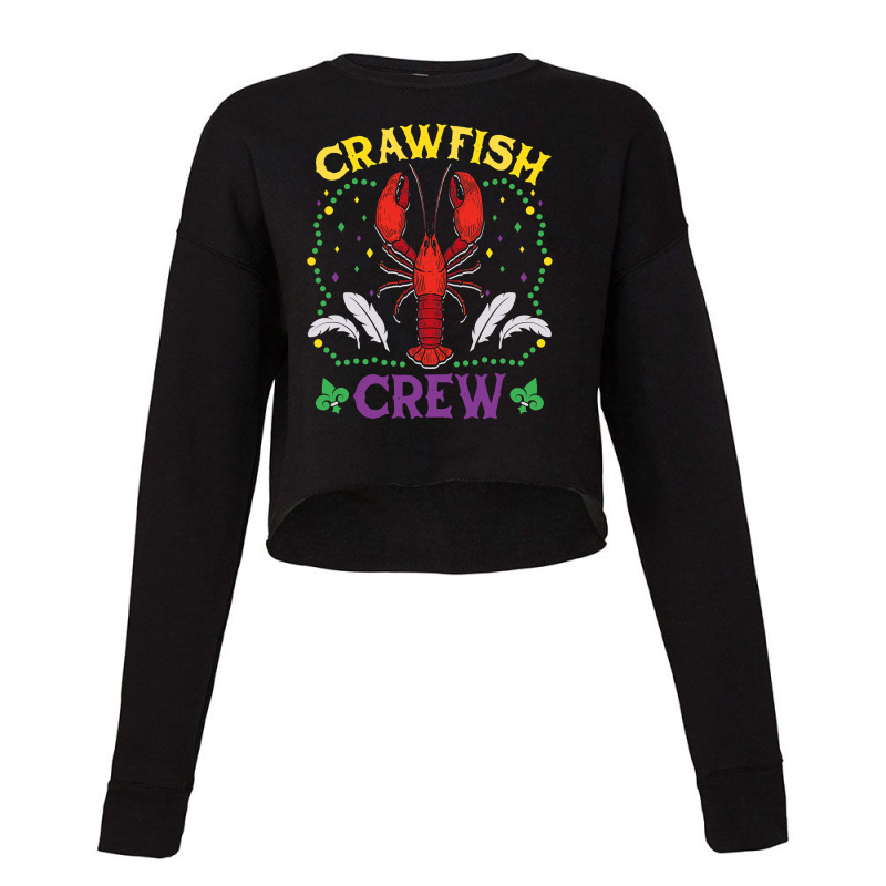 Crawfish Crew Seafood Festival Food Parade Mardi Gras Cropped Sweater by HANANELArtist | Artistshot