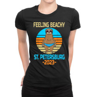 Funny St. Petersburg Vacation 2023   Fun Sloth T Shirt Ladies Fitted T-shirt | Artistshot